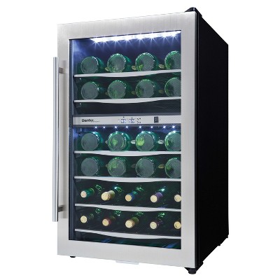 Danby 38-Bottle Black Stainless Steel Dual-Zone Wine Cooler