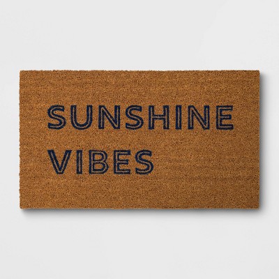 1'4"x2'4" Sunshine Vibes Rectangular Outdoor Doormat Dark Blue - Room Essentials™