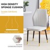 Okak Modern Dining Chairs Set of 4, Upholstered cosy Chairs with Stylish Patterned Backrest & Sturdy Metal Legs for Kitchen/Office/Bedroom - 3 of 4