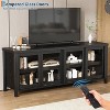 Coucheta 65 ‘’Modern TV Stand for  TV - Center with 4 Sliding Glass Doors & Storage Cabinet, Media Console Table for Living Room(Black) - 4 of 4