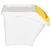 vidaXL Stackable Waste Bins with Lids 3 pcs White PP 20.6 gal - 4 of 4