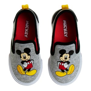 Mickey Mouse Kids Casual No Lace Shoes - Low top Canvas Slip-on Tennis Boys Sneakers - Disney Character sneaker shoe (Size 5-12 Toddler - Little Kid) - 1 of 4