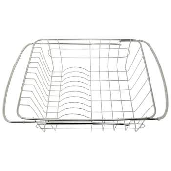 Space Saver Steel Dish Rack With Utensil Tray Matte Nickel - Brightroom™ :  Target