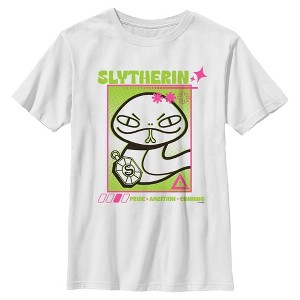Boys Harry Potter Slytherin Snake Stats T Shirt - 1 of 4