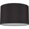Springcrest Black Faux Silk Large Drum Lamp Shade 19" Top x 19" Bottom x 12" Slant x 12" High (Spider) Replacement with Harp and Finial - 3 of 4