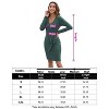 Coolmee Women V Neck Long Sleeve Bodycon Wrap Mini Sweater Dress With Belt - 4 of 4