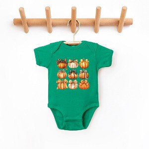 The Juniper Shop Coquette Fall Pumpkin Chart Baby Bodysuit - 1 of 3