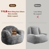 Bean Bag Chair 39" – Soft High-Density Foam Beanbag Sofa with Armrests for Adults & Kids, Comfortable Floor Seating for Living Room, Light Grey - 3 of 4