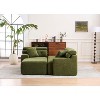 105" L-Shaped Convertible Sectional Sofa Couch, Modular 3-Seater with 2 Pillows for Apartment Living Room Bedroom - 3 of 4