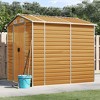 vidaXL Garden Shed - Galvanized Steel, Light Brown, 75.2"x84.6"x78" - Outdoor Storage with Ample Space and Ventilation - 2 of 4