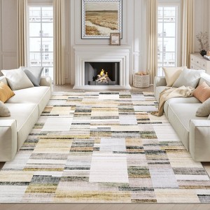 Machine Washable Rug Modern Rug Non Slip, Soft Non Shedding Indoor Carpet - 1 of 4
