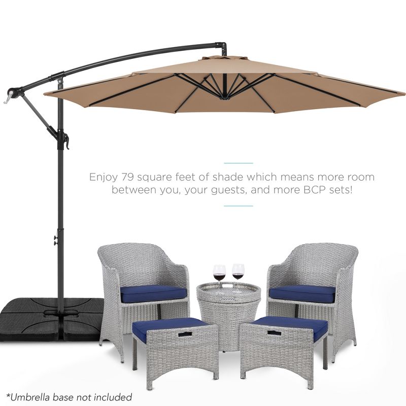 Best Choice Products 10ft Offset Hanging Outdoor Market Patio Umbrella w/ Easy Tilt Adjustment, 2 of 8