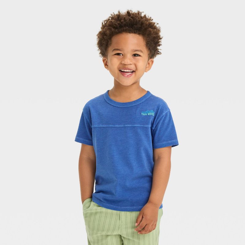 Toddler Boys' Short Sleeve Make Waves T-Shirt - Cat & Jack™ Blue, 1 of 5