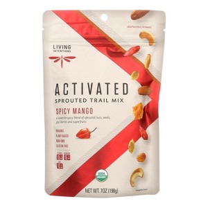 Living Intentions Trail Mix - Organic - Sprouted - Mango Goji Fire - Case of 6 - 7 oz - 1 of 2