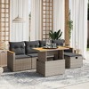 vidaXL 6 Piece Patio Sofa Set with Cushions - Gray without storage - 2 of 4