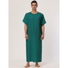 Lars Amadeus Men's Short Sleeves Sleep Lounge Sleepwear Long Nightgown - 2 of 4