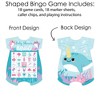Big Dot of Happiness Narwhal Girl - Picture Bingo Cards and Markers - Under The Sea Baby Shower Shaped Bingo Game - Set of 18 - 3 of 4