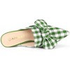 Allegra K Women's Stripe Bow Pointed Toe Block Heel Mules - 4 of 4