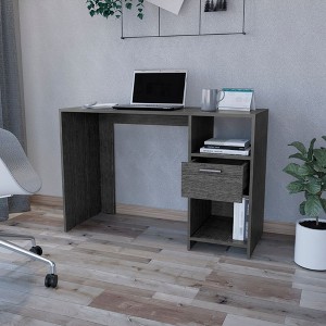 NicBex Home Office Desk 17.04" L Modern Writing Desk with 2 Open Storage Shelves, 1 Drawer and Wooden Desktop for Office, Study, Living Room - 1 of 4
