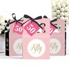 Big Dot of Happiness Chic 50th Birthday - Pink, Black and Gold - Birthday Party Favor Boxes - Set of 12 - 3 of 4