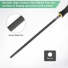 Unique Bargains Round Metal File High Carbon Steel Grip Handle Hand Files - 2 of 4