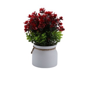 Unique Bargains Artificial Plants Butterflies & Bloom Plastic 3.35"x3.35"x9.06" 1 Pc - 1 of 4