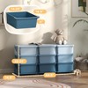3-Tier Kids Toy Storage Organizer with 9 Removable Bins and Easy-Clean Design – Blue - 3 of 4