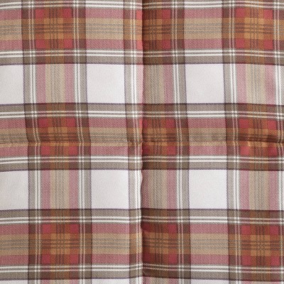 Full Red Plaid Reversible Down Alternative Comforter Set