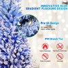SKRAN 7FT Ombre Flocked Pencil Christmas Tree, Artificial Slim Christmas Tree with 725 Tips, Hinged Branches Metal Stand for Holiday Home Decor - 4 of 4