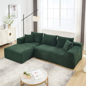 L-Shape Sectional Sofa with Memory Foam, Left-Facing Oversized Chaise, 2-Seat Cloud Couch for Living Room, Breathable Fabric, No Assembly Required - 1 of 4