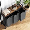 Laundry Sorter Cart with Hanging Rod, 3 Section Laundry Hamper with Wheels for Small Spaces, Laundry Organizer, Dirty Clothes Hamper - 4 of 4