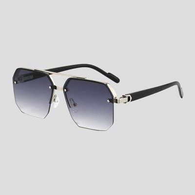 Anna-Kaci Women's Chic Trimmed Octagon Polarized Sunglasses UV400 Protection