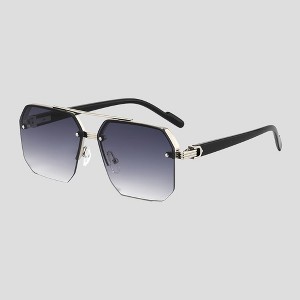 Anna-Kaci Women's Chic Trimmed Octagon Polarized Sunglasses UV400 Protection - 1 of 4