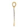 Black Bow Jewelry 14k Yellow Gold and White Rhodium Diamond Cut Tree Pendant, 16mm - 2 of 4