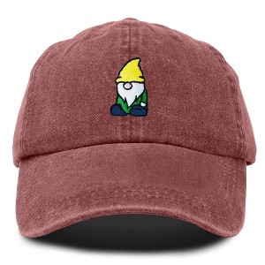 Dalix Gnome Embroidered Cotton Baseball Cap Adjustable Dad Hat Mens - 1 of 4