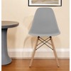 HomeRoots Gray And Natural Heavy Duty Plastic and Wood Dining Side Chair - 2 of 4