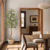 Faux Olive Tree Artificial Indoor, Fake Olive Tree,Tropical Faux Potted Silk Plant with Realistic Trunks, Adjustable Branch and Fruits - 2 of 4