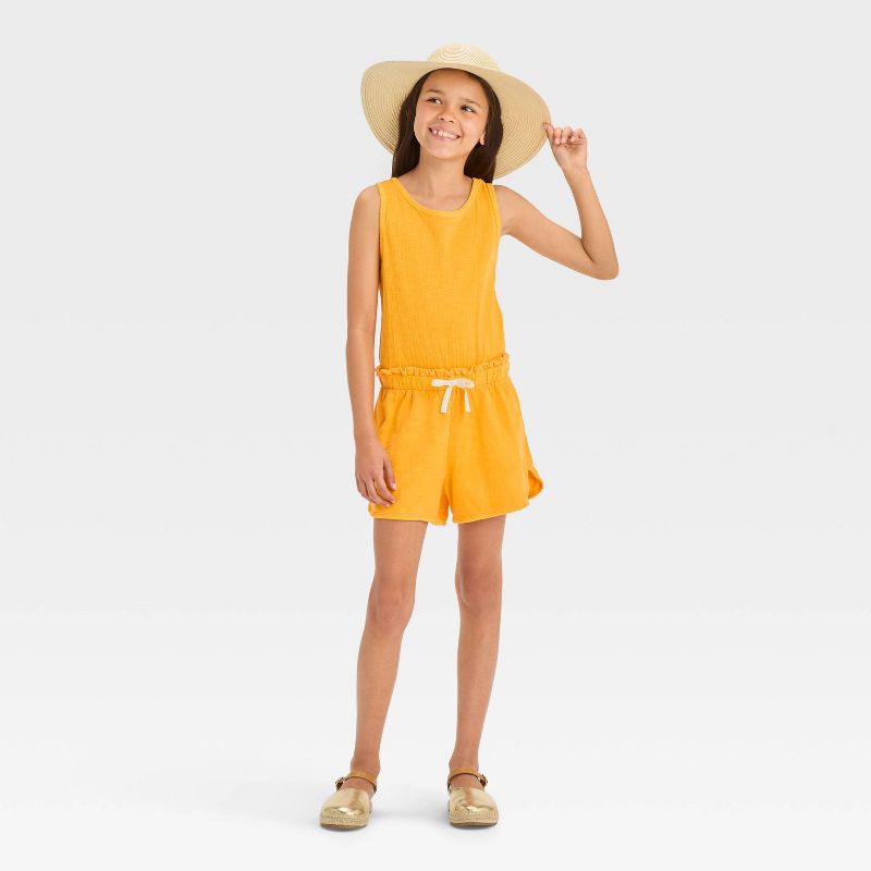 Girls&#39; Paper Straw Floppy Hat with Ric Rac - Cat &#38; Jack&#8482; Off-White, 5 of 6