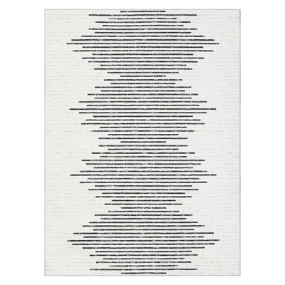Indoor Modern Soft Washable Area Rugs with Stripped Lines Print for Bedroom Living Room