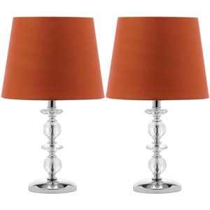 Derry 15 Inch H Stacked Crystal Lamp (Set of 2) - Safavieh - 1 of 4