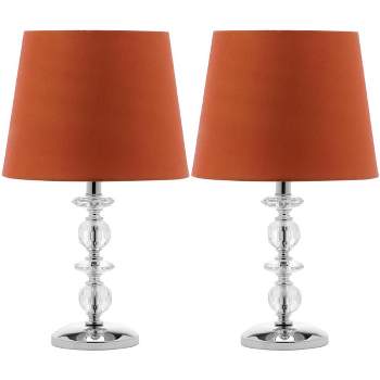 Derry 15 Inch H Stacked Crystal Lamp (Set of 2)  - Safavieh