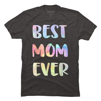 Men's Design By Humans Best Mom Ever Rainbow Bubble Text By MiuMiuShop T-Shirt