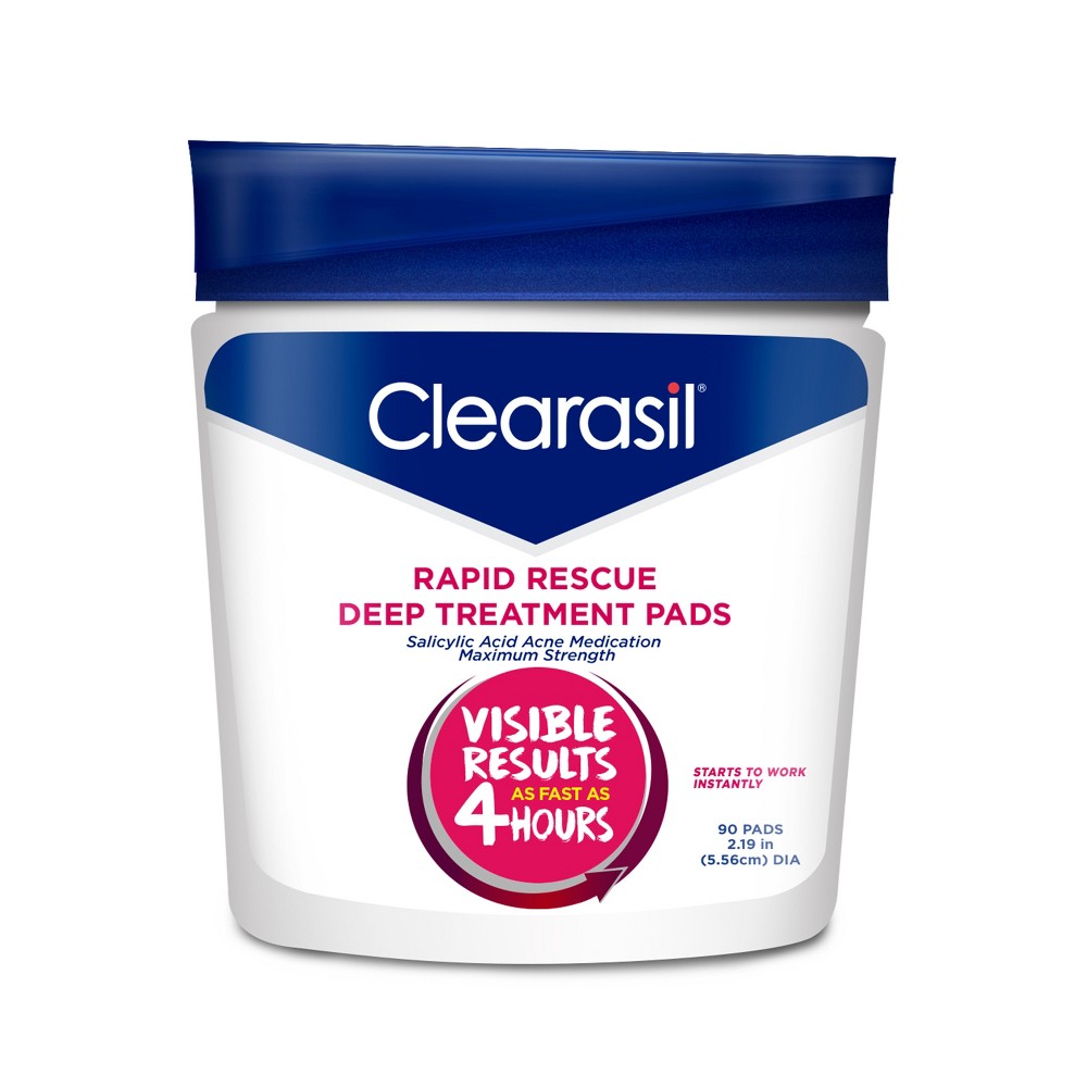 Photos - Facial / Body Cleansing Product Clearasil Rapid Rescue Deep Treatment Pads - 90ct 