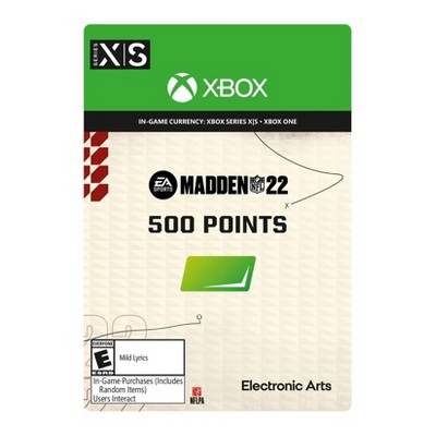 Madden Nfl 22: 500 Points - Xbox Series X|s/xbox One (digital) : Target