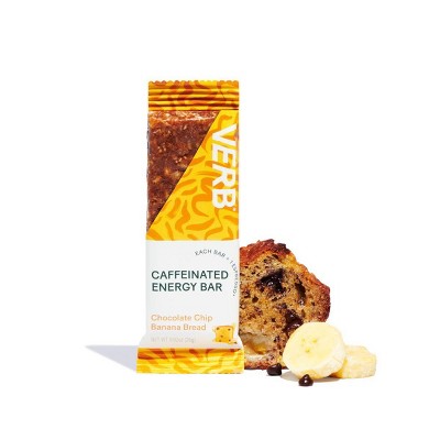 Verb Caffeinated Energy Bars - Chocolate Chip Banana Bread - 5ct/4.6oz
