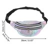 Unique Bargains Stylish Multi-Color Iridescent Holographic Sports Waist Bag 1 Pc - 3 of 4