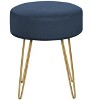 Airsurfer Compact Navy Blue Ottoman Modern Navy Blue Ottoman Accent Furniture for Living Room Decor - 4 of 4