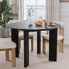 PexFix 45" Black Solid Wood Farmhouse Dining Table Round Wood Top for Modern Dining Rooms & Family Gatherings - 2 of 4