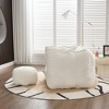 GDFStudio Eleanor Modern 41" Chenille Upholstered Bean Bag Chair with Footstool - 3 of 4