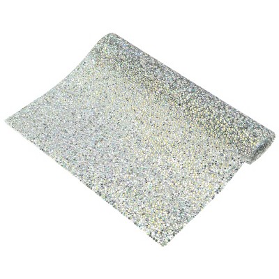 Unique Bargains Washable Bling Rhinestone PVC Manicure Nail Art Hand Arm Rest Pad